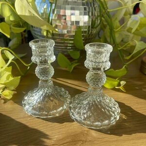 Elegant Crystal Candle Holders